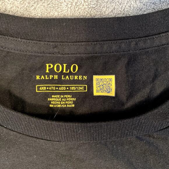 Polo Ralph Lauren Men’s 4x Big Pony Graphic T-Shirt Black Logo Tee Preppy - Picture 6 of 8